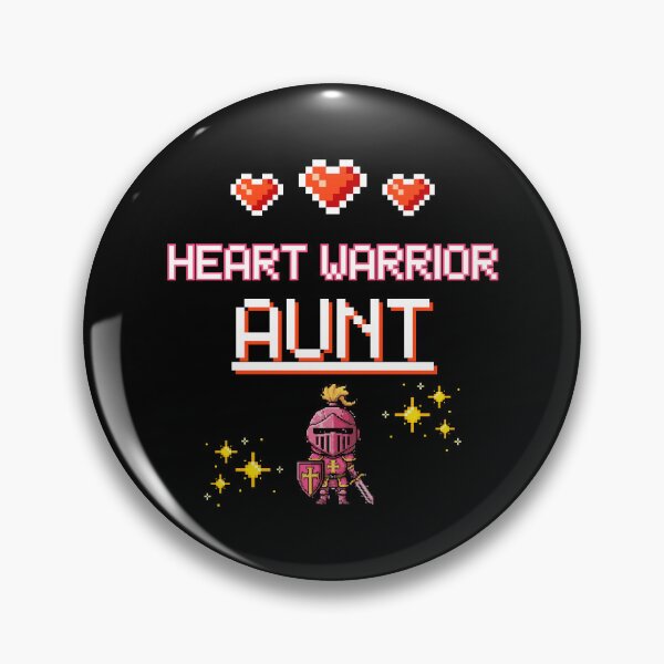 Item preview, Proud Aunt of a Heart Warrior Retro Pixel Art CHD Awareness designed and sold by JB-designstudio.