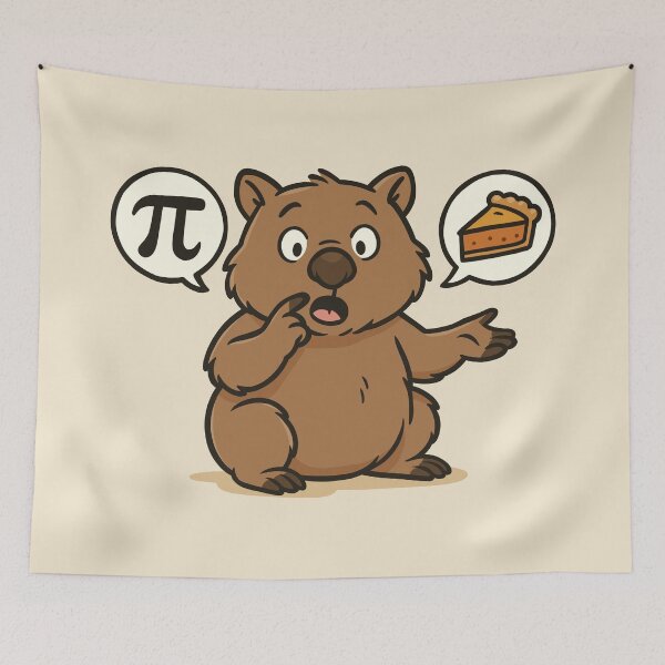 Item preview, Pi Day Wombat designed and sold by Ghost on Toast.
