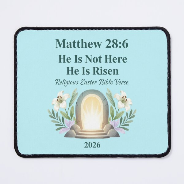 Item preview, Matthew 28:6 He Is Not Here He Is Risen | Religious Easter Bible Verse 2026 designed and sold by Supergrafix07.