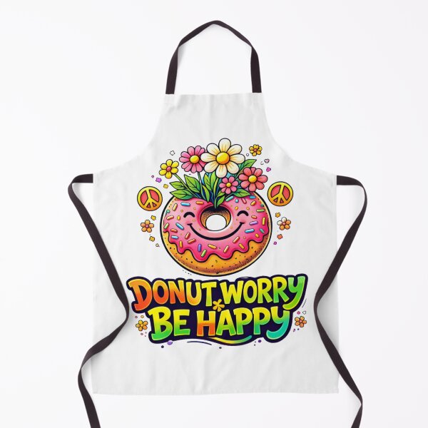 Item preview, Donut Worry Be Happy Floral designed and sold by RetroRespect.