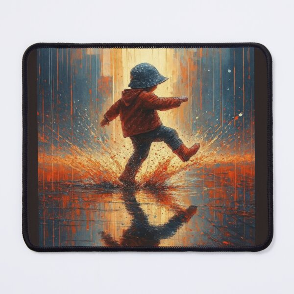 Item preview, Child in Red Hoodie Puddle Artwork designed and sold by NivyasArtistry.
