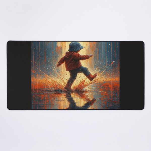 Item preview, Child in Red Hoodie Puddle Artwork  designed and sold by NivyasArtistry.