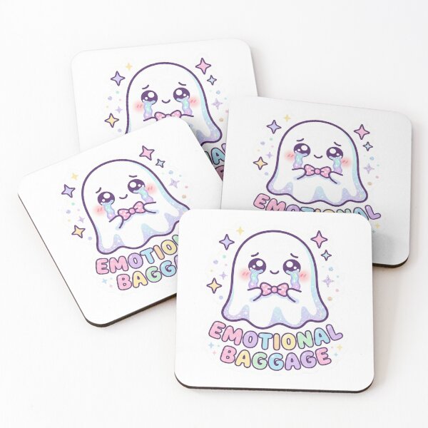 Item preview, "Emotional Baggage" Sad Kawaii Ghost Pastel Goth Meme designed and sold by RiotKida.