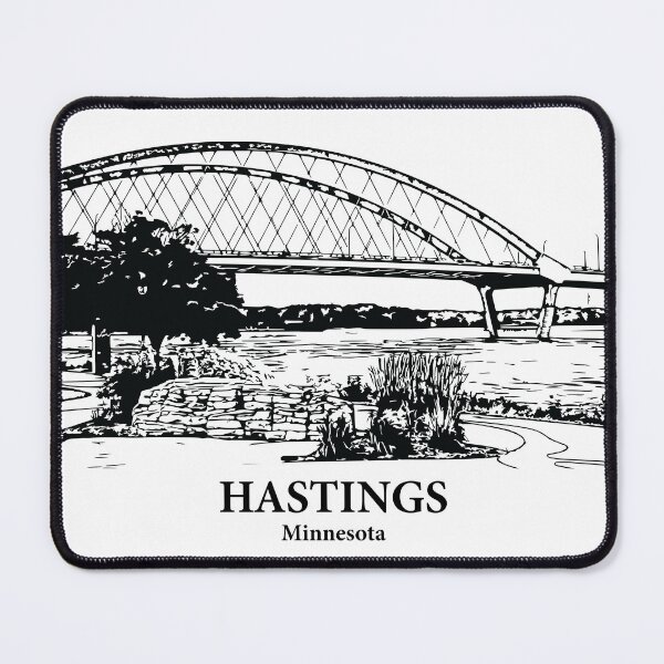 Item preview, Hastings MN - Ink Cityscape Illustration designed and sold by Lakeric Cityscapes.