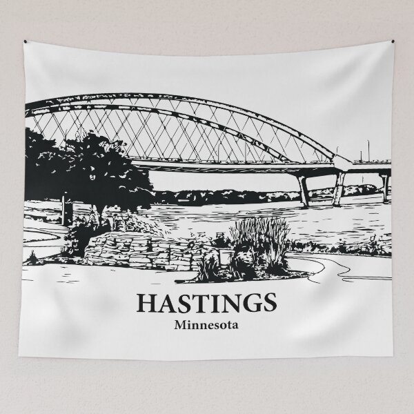 Item preview, Hastings MN - Ink Cityscape Illustration designed and sold by Lakeric Cityscapes.