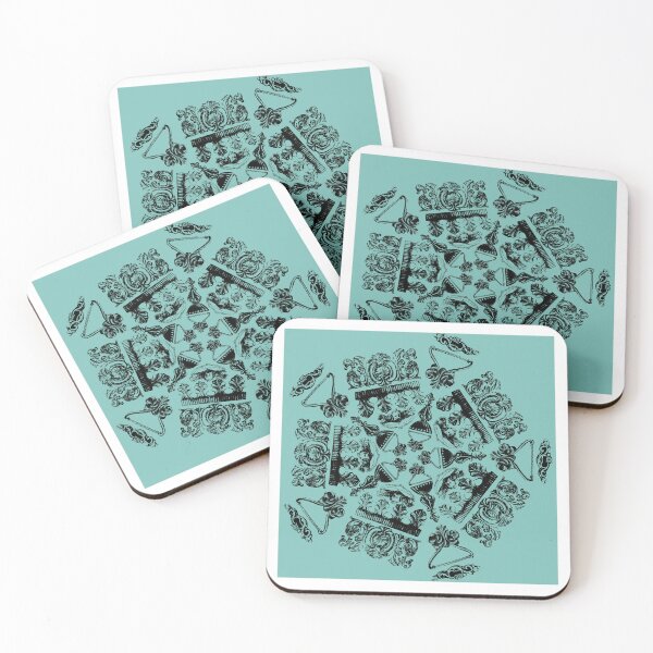 Item preview, Furniture Embellishment Pentagon on Teal designed and sold by Digitalmyth's Designs.