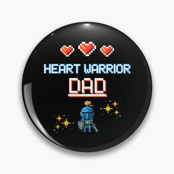 Item preview, Proud Dad of a Heart Warrior Retro Pixel Art CHD Awareness designed and sold by JB-designstudio.