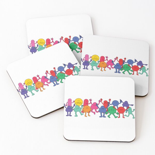 Item preview, Colorful Mood Squad: Quirky Abstract Characters The Emotional Crowd Doodle Art designed and sold by JadeNeststudio.
