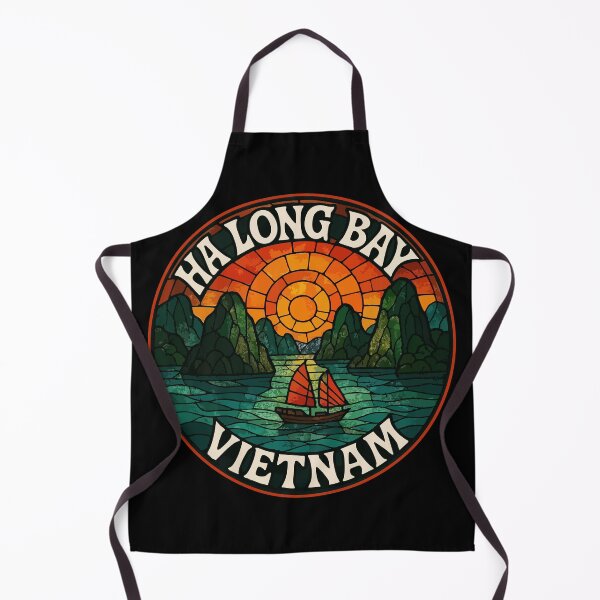 Item preview, Ha Long Bay Retro Stained Glass Art Travel designed and sold by TomFrontierArt.