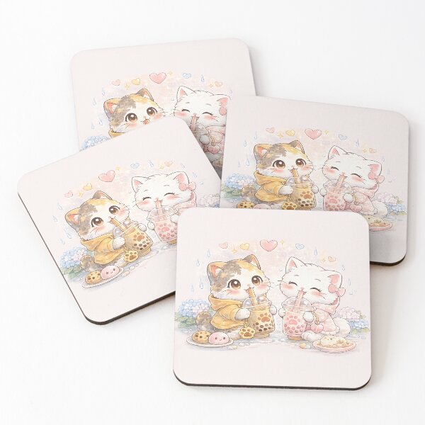 Item preview, Mochi & Lumi – Cute Bubble Tea Kawaii Cats designed and sold by Mochi Studio.