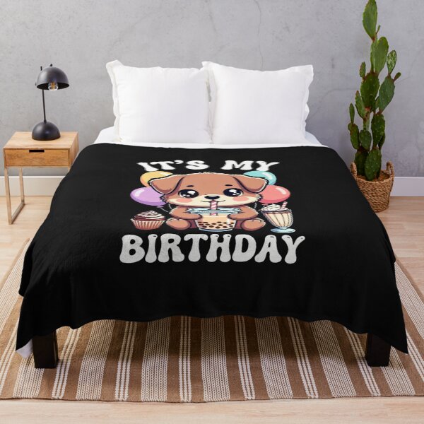 Item preview, It's My Birthday Puppy Dog Boba Bubble Tea Celebration designed and sold by GrumpySableye.