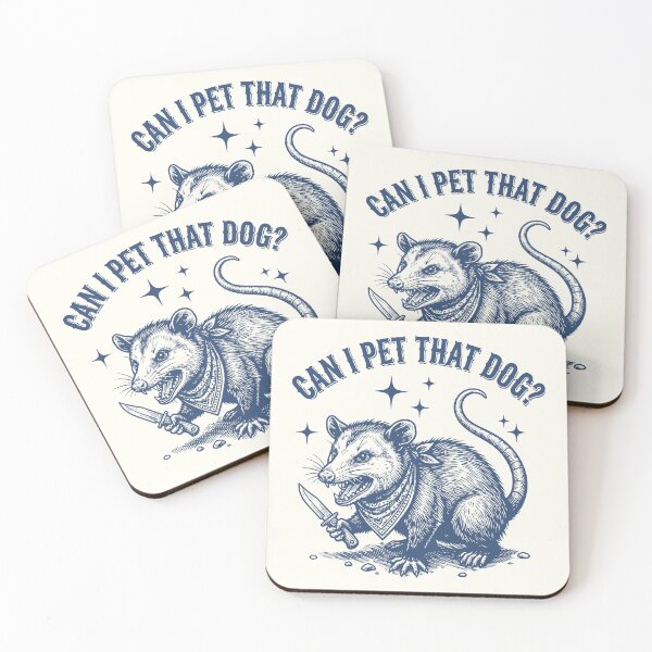 Item preview, Can I Pet That Dog Sarcastic Angry Opossum designed and sold by Y-Vibes.
