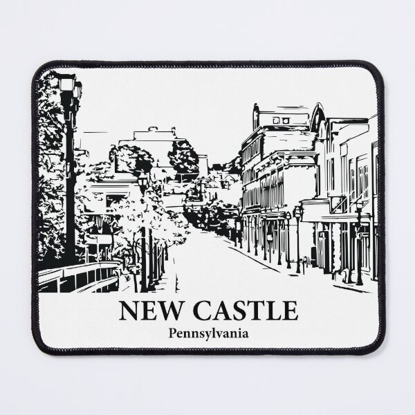 Item preview, New Castle PA - Ink Cityscape Illustration designed and sold by Lakeric Cityscapes.