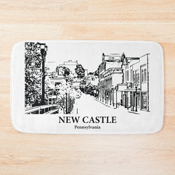 Item preview, New Castle PA - Ink Cityscape Illustration designed and sold by Lakeric Cityscapes.