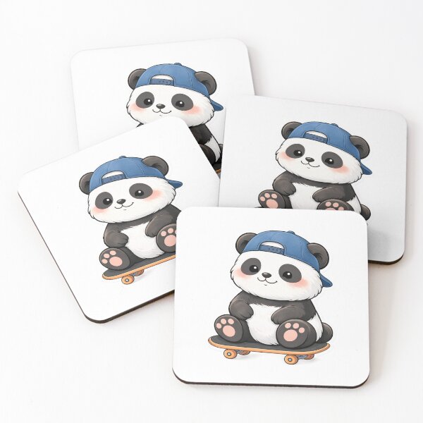 Item preview, Cute Skater Panda – Kawaii Panda on Skateboard | Cool Streetwear Aesthetic Sticker designed and sold by snaperos.