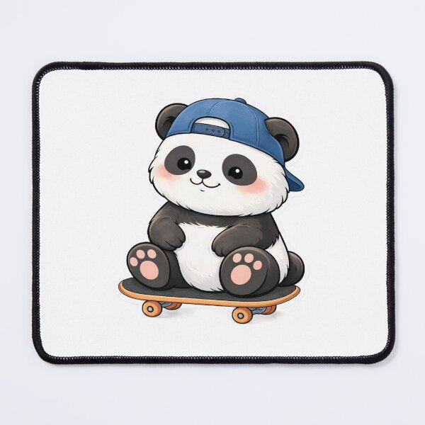 Item preview, Cute Skater Panda – Kawaii Panda on Skateboard | Cool Streetwear Aesthetic Sticker designed and sold by snaperos.