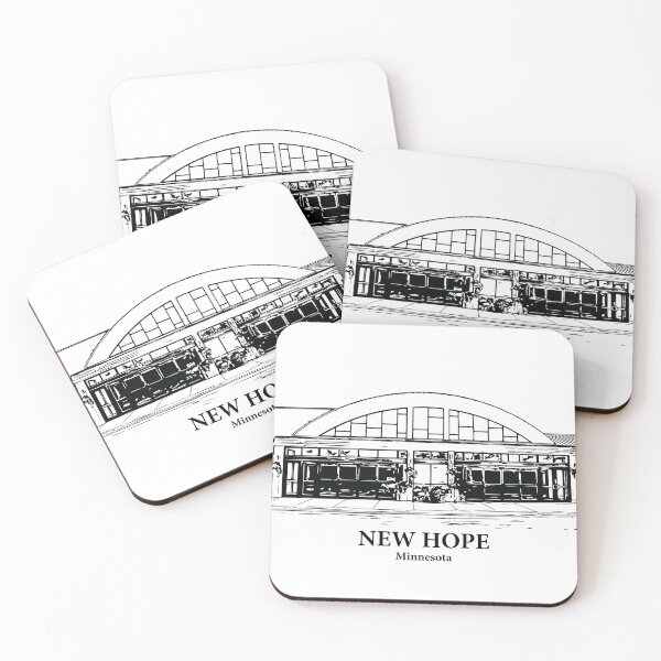 Item preview, New Hope MN - Ink Cityscape Illustration designed and sold by Lakeric Cityscapes.