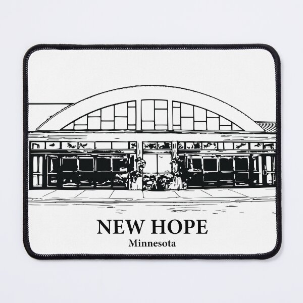 Item preview, New Hope MN - Ink Cityscape Illustration designed and sold by Lakeric Cityscapes.