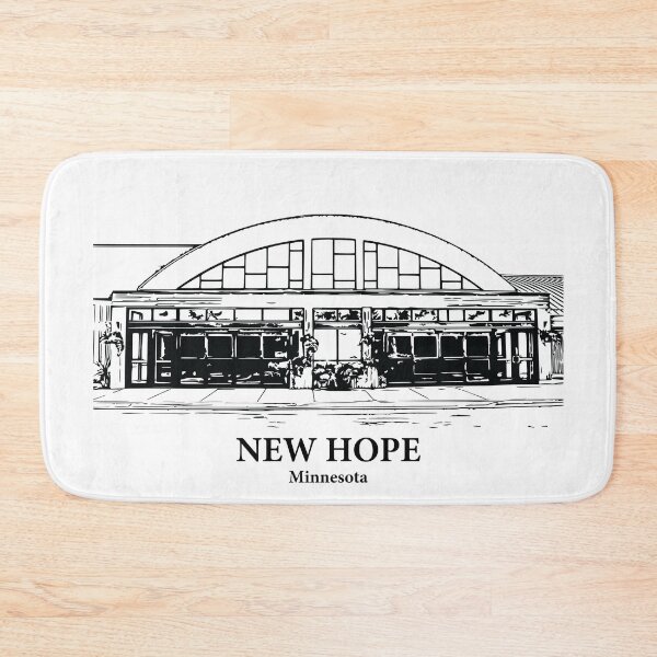 Item preview, New Hope MN - Ink Cityscape Illustration designed and sold by Lakeric Cityscapes.