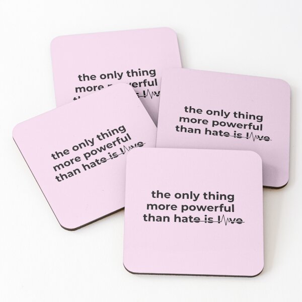 Item preview, The Only Thing More Powerful Than Hate Is Love - Heartbeat Design designed and sold by WowDezign.