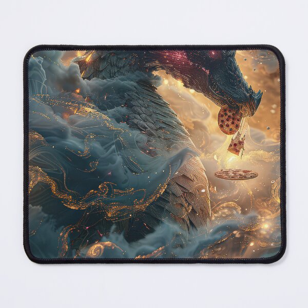 Item preview, Infernal Pizza Dragon – Dark Fantasy Surreal Beast Art designed and sold by Grafititee.