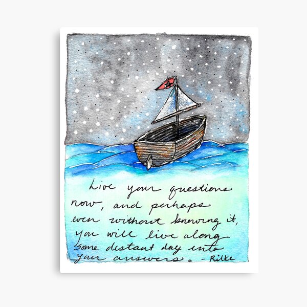 Live Your Questions Canvas Print