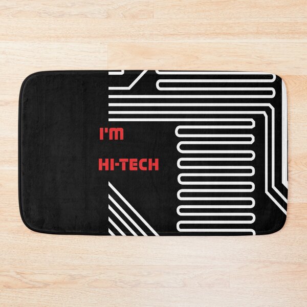 Item preview, Minimalist Red I'm Hi-Tech Typography Design designed and sold by mythographiaart.
