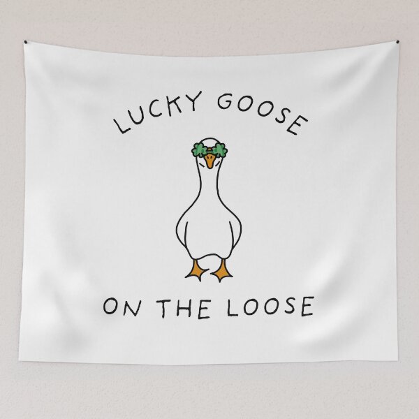 Item preview, Lucky Goose On The Loose, Funny St Patrick's Day Goose designed and sold by breannehope.