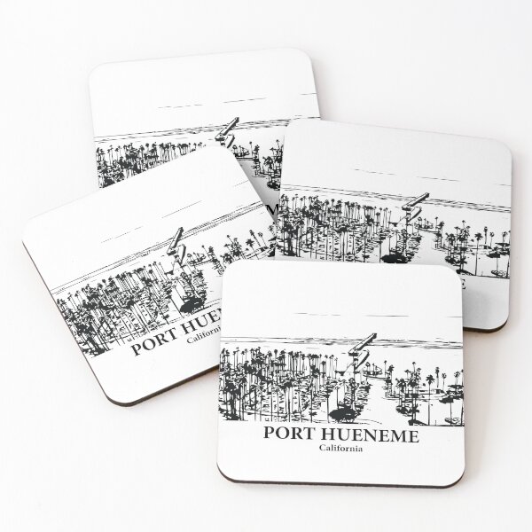 Item preview, Port Hueneme CA - Ink Cityscape Illustration designed and sold by Lakeric Cityscapes.
