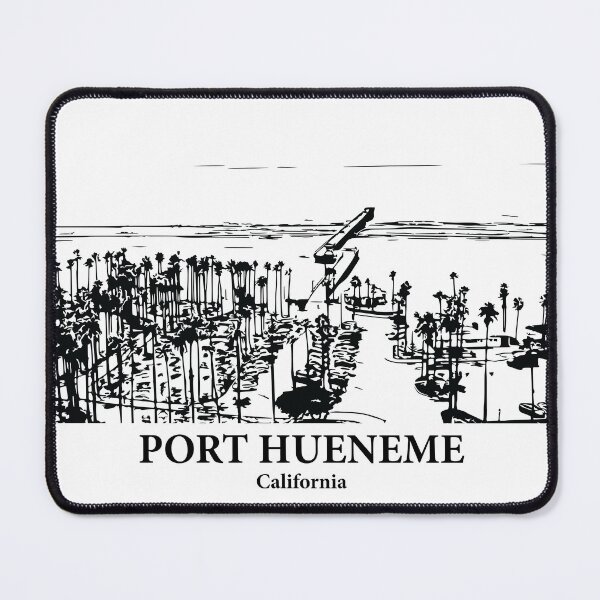 Item preview, Port Hueneme CA - Ink Cityscape Illustration designed and sold by Lakeric Cityscapes.