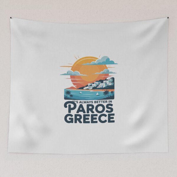 Item preview, It’s Always Better in Paros Greece – Cyclades Sunset Travel Graphic designed and sold by paulo silveira.