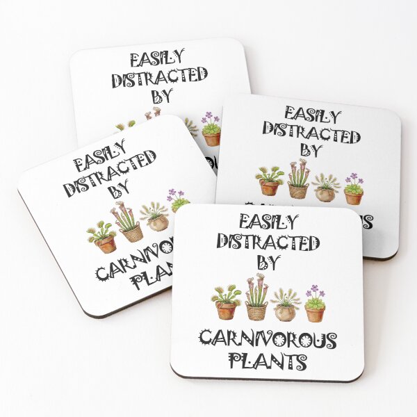 Item preview, Easily Distracted by Carnivorous Plants – Watercolor Venus Flytrap & Pitcher Plant Design designed and sold by EnR-designs.