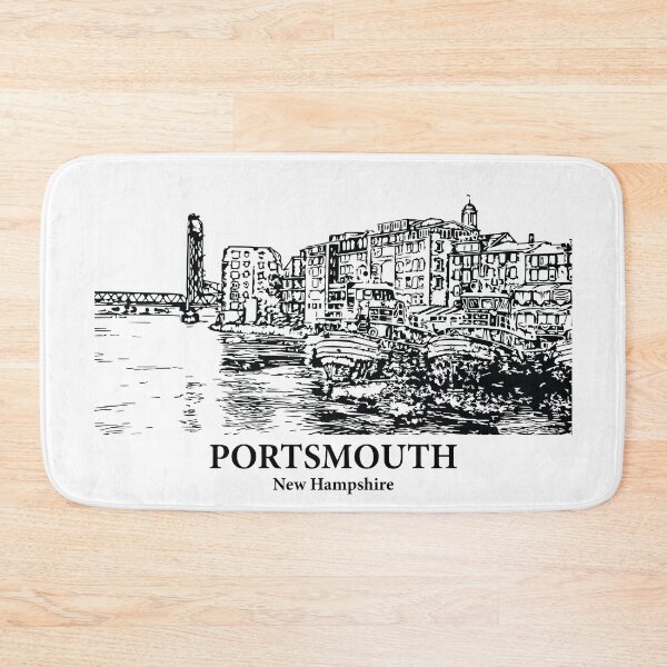 Item preview, Portsmouth NH - Ink Cityscape Illustration designed and sold by Lakeric Cityscapes.