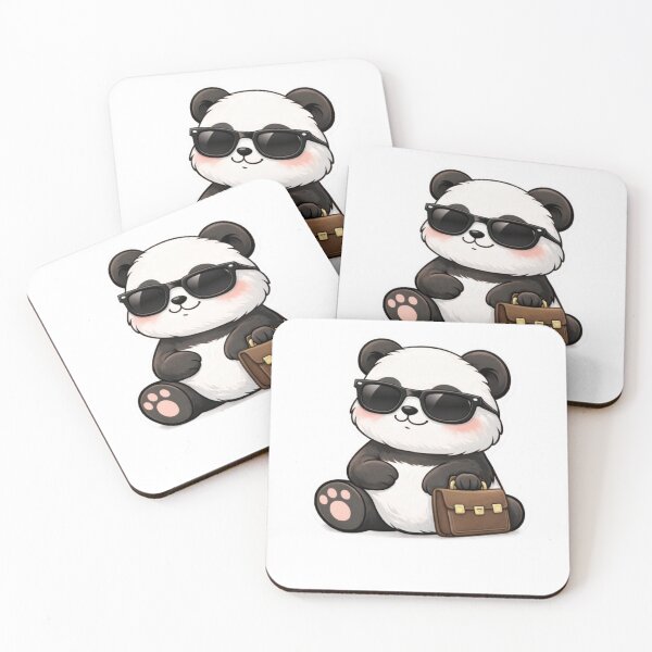 Item preview, Cool Business Panda – Kawaii Boss Panda with Briefcase | Cute Office Aesthetic Sticker designed and sold by snaperos.