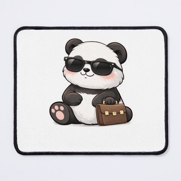 Item preview, Cool Business Panda – Kawaii Boss Panda with Briefcase | Cute Office Aesthetic Sticker designed and sold by snaperos.