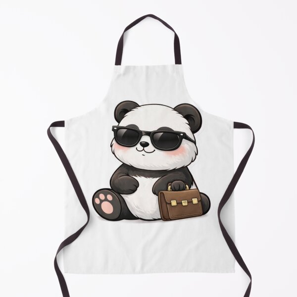 Item preview, Cool Business Panda – Kawaii Boss Panda with Briefcase | Cute Office Aesthetic Sticker designed and sold by snaperos.