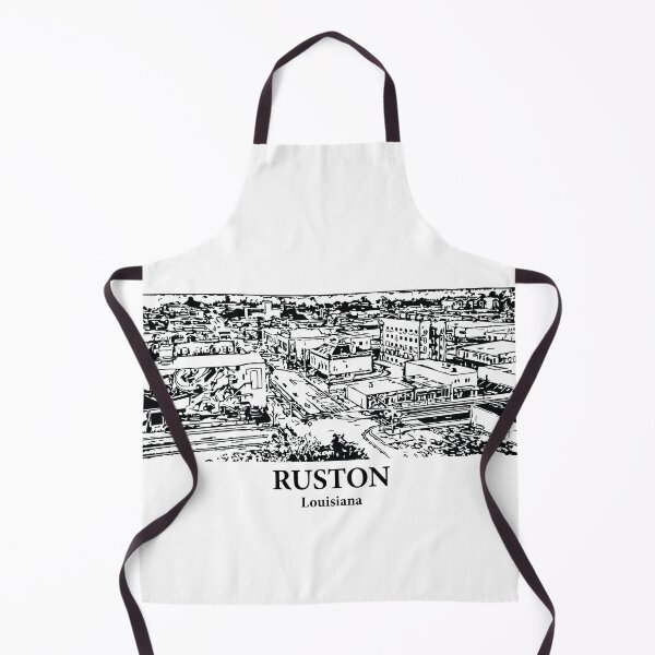 Item preview, Ruston LA - Ink Cityscape Illustration designed and sold by Lakeric Cityscapes.