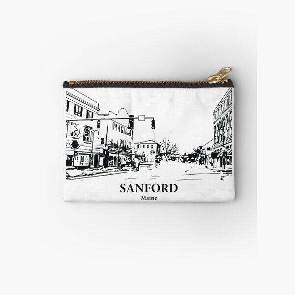 Item preview, Sanford ME - Ink Cityscape Illustration designed and sold by Lakeric Cityscapes.