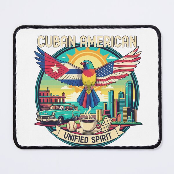 Item preview, Cuban American Unified Spirit - Miami to Havana Retro Pop Art designed and sold by Wear Sculpt.