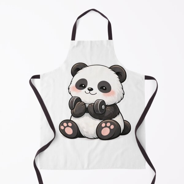 Item preview, Cute Gym Panda – Kawaii Workout Panda Lifting Weights | Funny Fitness Sticker designed and sold by snaperos.