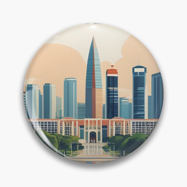 Item preview, Abuja Nigeria Vintage Travel Tourism Art designed and sold by TravelersGems.