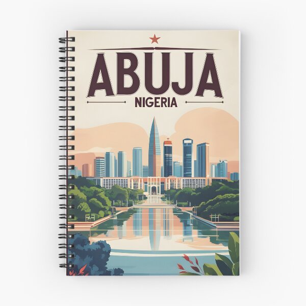 Item preview, Abuja Nigeria Vintage Travel Tourism Art designed and sold by TravelersGems.