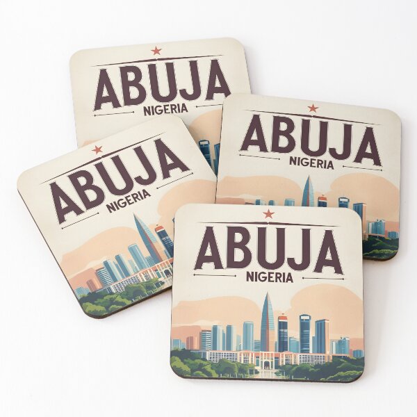 Item preview, Abuja Nigeria Vintage Travel Tourism Art designed and sold by TravelersGems.