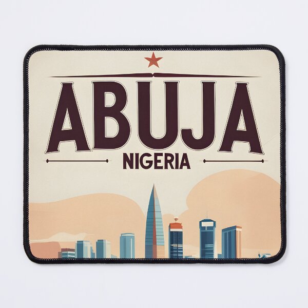 Item preview, Abuja Nigeria Vintage Travel Tourism Art designed and sold by TravelersGems.