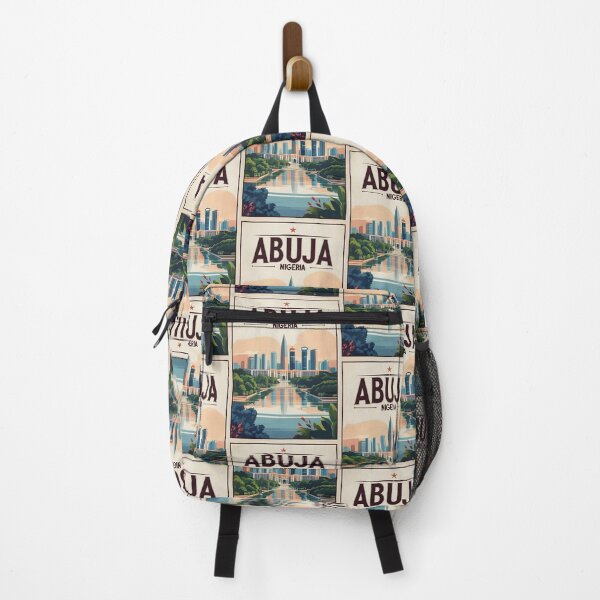 Item preview, Abuja Nigeria Vintage Travel Tourism Art designed and sold by TravelersGems.