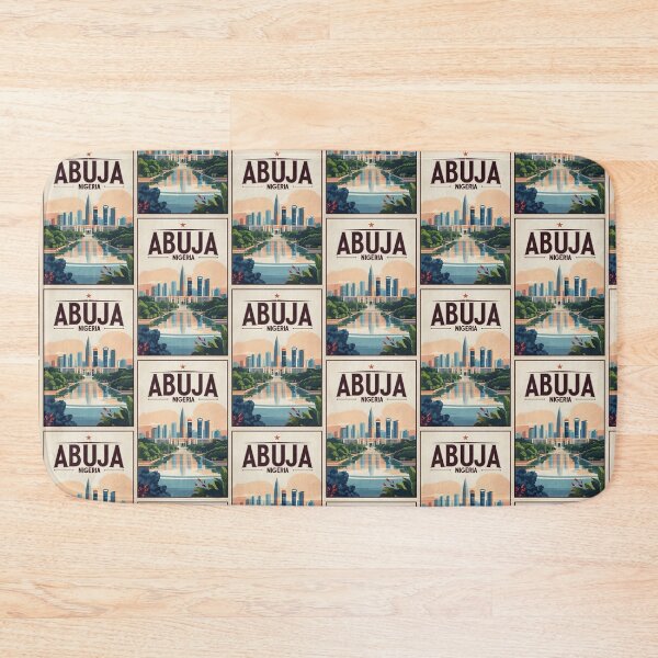 Item preview, Abuja Nigeria Vintage Travel Tourism Art designed and sold by TravelersGems.