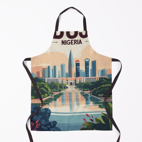 Item preview, Abuja Nigeria Vintage Travel Tourism Art designed and sold by TravelersGems.