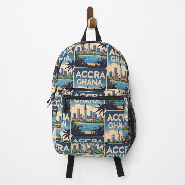 Item preview, Accra Ghana Vintage Travel Tourism Art designed and sold by TravelersGems.