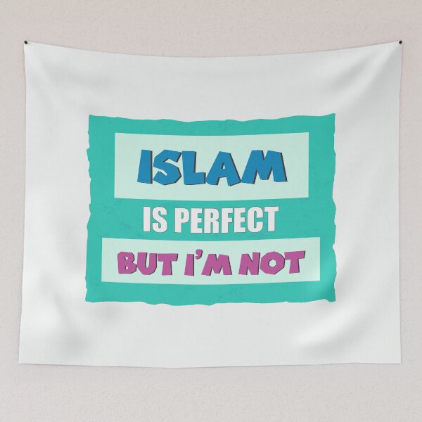 Item preview, Islam Is Perfect But I'm Not Islamic Typography Art designed and sold by Miniature Store.