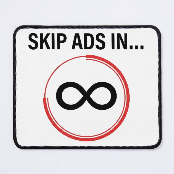 Item preview, Skip Ads in Infinity T-Shirt designed and sold by CAUSANOSTAL.
